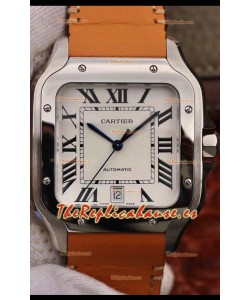 Santos De Cartier Reloj Réplica a Espejo 1:1 - Correa de Piel 40MM