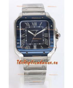 Santos De Cartier Réplica Suiza a 1:1 Bisel DLC Azul Reloj 40MM