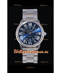 Cartier "Ronde De Cartier" Reloj Réplica a Espejo 1:1 Caja de Acero Inoxidable 904L en Dial Azul