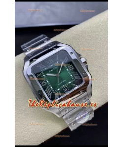 Cartier Santos De Cartier 904L Acero Dial Verde Réplica Espejo 1:1 - Reloj Acero Inoxidable 40MM Stainless
