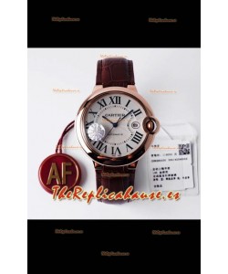 Ballon De Cartier Automático Suizo Calidad a Espejo 1:1 42MM Caja en Oro Rosado