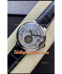 Ballon De Cartier Tourbillon Suizo Reloj Réplica a Espejo 1:1 Correa de Piel