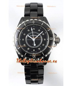 Chanel J12 Ladies Caja Cerámica Negra Reloj Réplica Espejo 1:1
