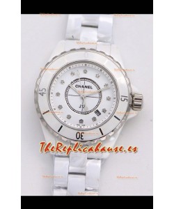 Chanel J12 Ladies Reloj Caja Cerámica Blanca Reloj Réplica Espejo 1:1