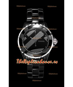Chanel J12 Untitled Reloj Caja Cerámica Negra Reloj a Espejo 1:1 - 38MM Movimiento Automático