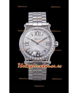 Chopard Happy Sport Reloj Réplica Suizo Automático a espejo 1:1 36MM Caja Acero 904L Dial Blanco