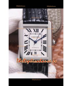 Cartier Tank Solo Reloj Suizo Automático Caja en Acero Inoxidable 31MM Ancho