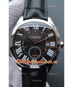 Drive De Cartier Reloj Réplica a espejo 1:1 en Acero Inoxidable - Dial Blanco