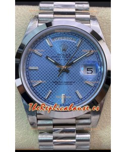 Rolex Day Date Presidential M228206-0004 Acero 904L 40MM - Dial Azul Claro Reloj Calidad Espejo 1:1