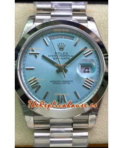 Rolex Day Date Presidential M228206-0044 Acero 904L 40MM - Dial Azul Arábigo ICE Reloj Calidad Espejo 1:1