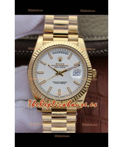 Rolex Day Date Presidential Acero 904L Oro Amarillo 40MM - Dial Blanco Calidad Espejo 1:1