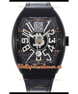 Franck Muller Vanguard Encrypto BTC V45 Caja PVD Reloj Réplica Suiza