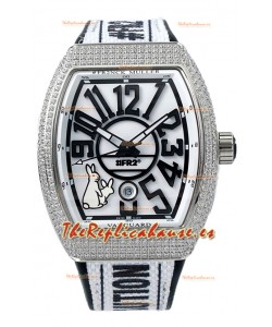 Franck Muller "Fr2nck" Vanguard Rabbit Edition Reloj Réplica Suiza Bisel Diamantes