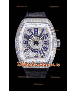 Franck Muller Vanguard Edición Crazy Hours Reloj Réplica Suizo - Numerales Azules