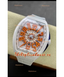 Franck Muller Vanguard Yachting Cerámica Blanca Reloj Réplica Suizo Espejo 1:1