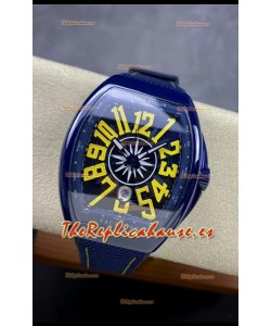 Franck Muller Vanguard Yachting Cerámica Azul Reloj Réplica Suizo Espejo 1:1