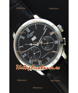 Glashuette Dual Sub Dial Reloj Réplica Japonés en Dial Negro