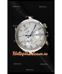 Glashuette Dual Sub Dial Reloj Réplica Japonés en Dial Blanco