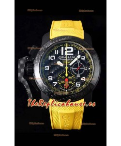 Graham Chronofighter Superlight Reloj Réplica Suizo a espejo 1:1 Carbon Amarillo 