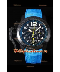 Graham Chronofighter Superlight Reloj Réplica Suizo a espejo 1:1 Carbon Azul 