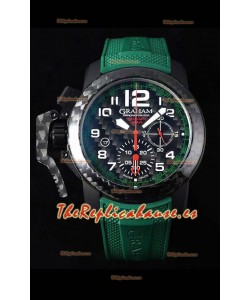 Graham Chronofighter Superlight Reloj Réplica Suizo a espejo 1:1 Carbon Verde 