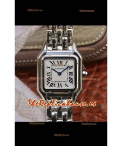 Cartier PANTHERE Edition Reloj a espejo 1:1 de Alta Calidad Dial en color Blanco - Bisel de Acero
