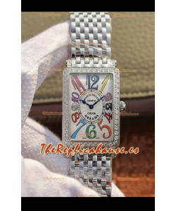 Franck Muller Long Island Reloj Suizo Acero Inoxidable con Movimiento de Cuarzo Suizo