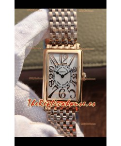 Franck Muller Long Island Reloj Suizo Oro Rosado con Movimiento de Cuarzo Suizo