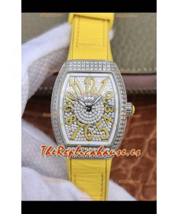 Franck Muller Vanguard Ladies Reloj Réplica Suizo a espejo 1:1 32MM Ancho Caja de Acero