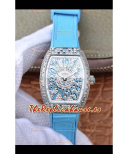 Franck Muller Vanguard Ladies Reloj Réplica Suizo a espejo 1:1 32MM Ancho Caja de Acero