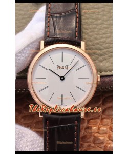Piaget Altiplano G0A31114 Reloj Réplica Suizo a espejo 1:1 en Oro Rosado Dial Blanco