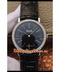 Piaget Altiplano G0A29113 Reloj Réplica Suizo a espejo 1:1 Dial NegroDiamonds Bezel 