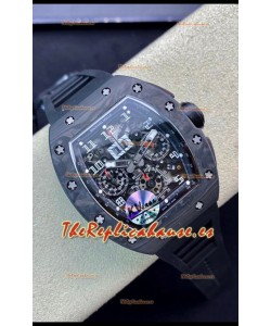 Richard Mille RM011 Felipe Massa Reloj en Calidad a Espejo 1:1 Caja de Carbono Forjado de una Sola Pieza