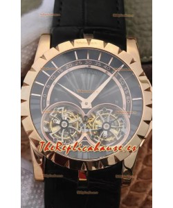 Replica Roger Dubuis Excalibur RDDBEX0280 Reloj Réplica a Espejo 1:1 Caja en Oro Rosado