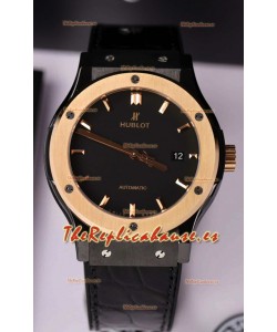 Hublot Classic Fusion Caja Cerámica Bisel Oro Rosado Reloj Superclone 42MM