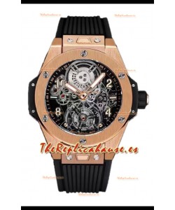 Hublot Big Bang Tourbillon Reloj Caja Oro Rosado en 45MM Réplica Espejo 1:1