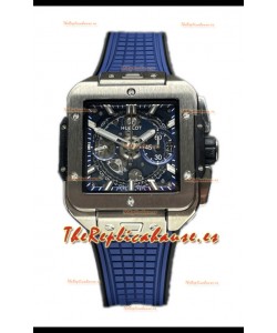 Hublot Square Bang Unico Titanio Azul Reloj Cronógrafo Réplica Espejo 1:1