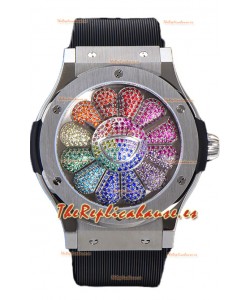 Hublot Classic Edición Fusion Takashi Murakami Acero Inoxidable Reloj Suizo Réplica Espejo 1:1