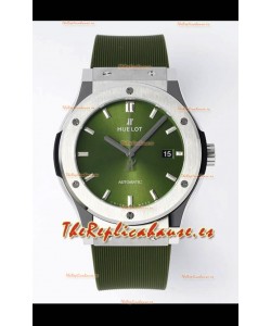 Hublot Classic Fusion Acero Dial Verde 42MM Reloj Réplica Suizo Calidad Espejo 1:1