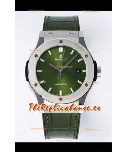 Hublot Classic Fusion Acero Dial Verde 42MM Reloj Réplica Suizo Calidad Espejo 1:1