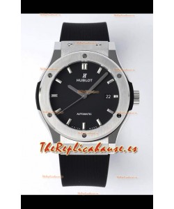 Hublot Classic Fusion Acero Dial Negro 42MM Reloj Réplica Suizo Calidad Espejo 1:1