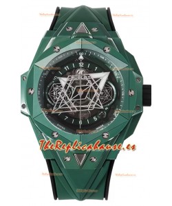 Hublot Big Bang UNICO Sang Bleu II Cerámica Verde Reloj Réplica Suizo Calidad Espejo 1:1