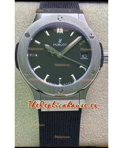 Hublot Classic Fusion Acero Inoxidable 33MM Dial Negro Reloj Movimiento Cuarzo Suizo Calidad Espejo 1:1