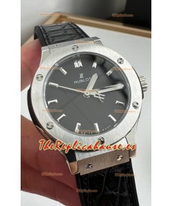 Hublot Classic Fusion Acero Inoxidable 33MM Dial Negro Reloj Movimiento Cuarzo Suizo Calidad Espejo 1:1
