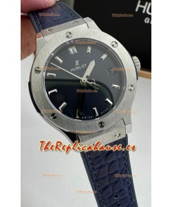 Hublot Classic Fusion Acero Inoxidable 33MM Dial Azul Reloj Movimiento Cuarzo Suizo Calidad Espejo 1:1