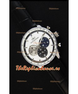 IWC Schaffhausen Reloj Réplica Japonés Movimiento de Cuarzo Dial en Blanco