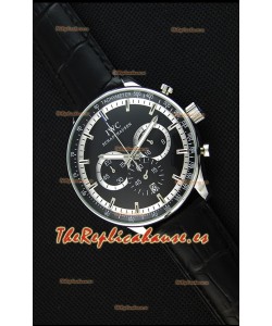 IWC Schaffhausen Reloj Réplica Japonés Movimiento de Cuarzo Dial en Negro