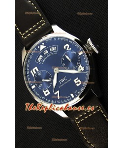 IWC Big Pilot Annual Calender Steel Blue Le Petit Prince Edition Réplica a Espejo 1:1