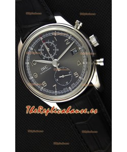 IWC Portugieser Chronograph Classic IW390302 Reloj Réplica Suizo Dial Gris