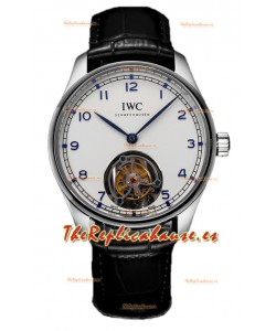 IWC Portugieser IW5458 Hand-Wound Genuino Tourbillon Acero Reloj Réplica Suiza 